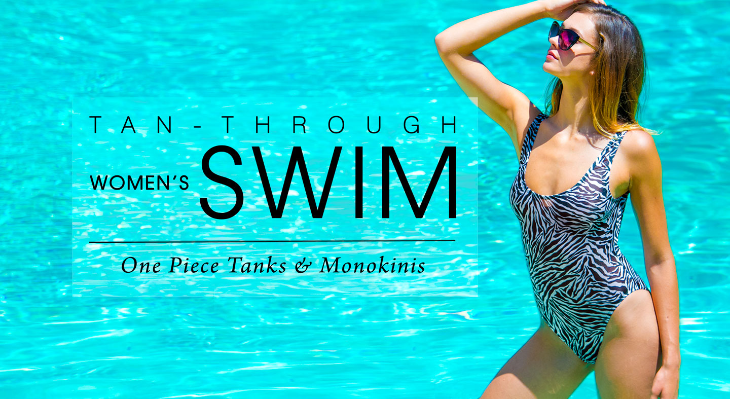 Cooltan tanthrough womens one piece tank swimsuits
